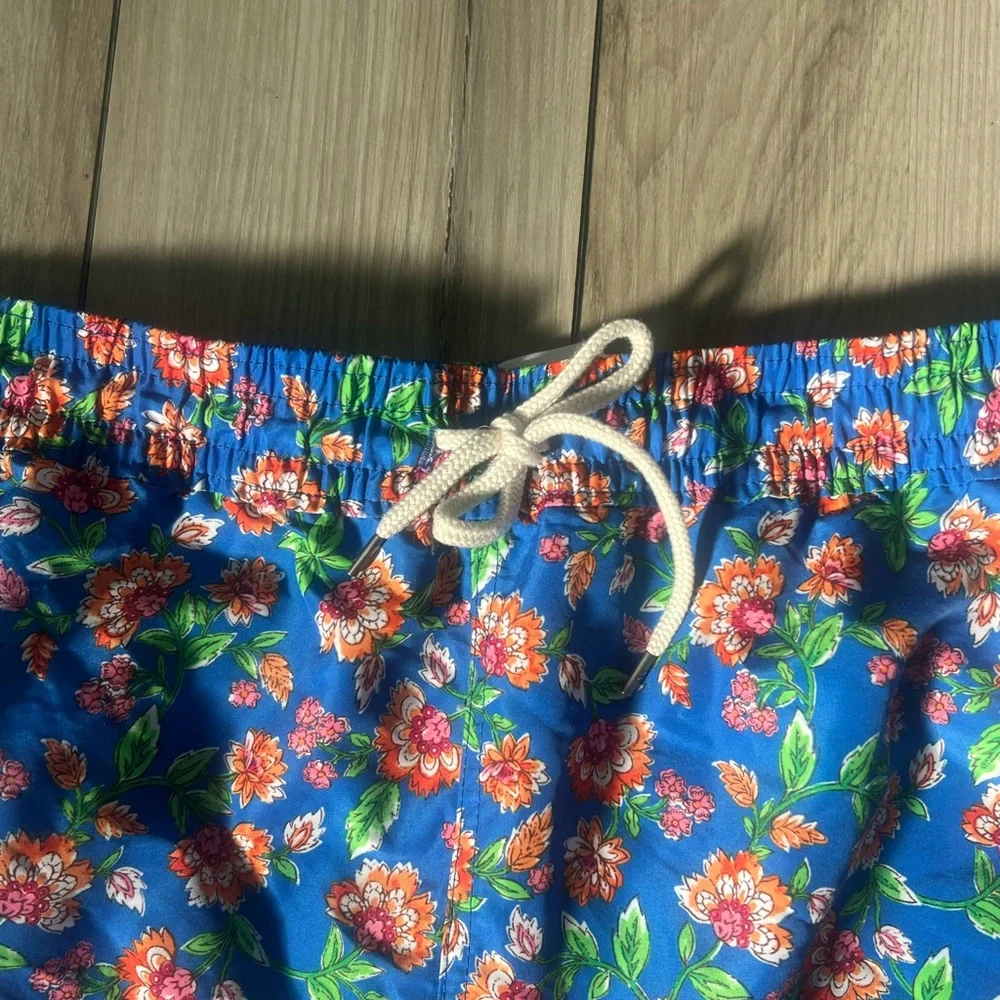 Polo Ralph Lauren Blue Floral Pattern Traveler Swim Trunks men’s 4XB